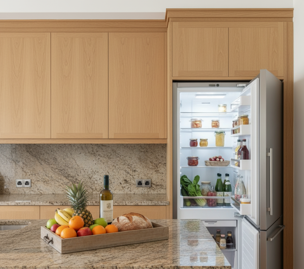 Despensa gourmet y cocina organizada por VIBRA Concierge